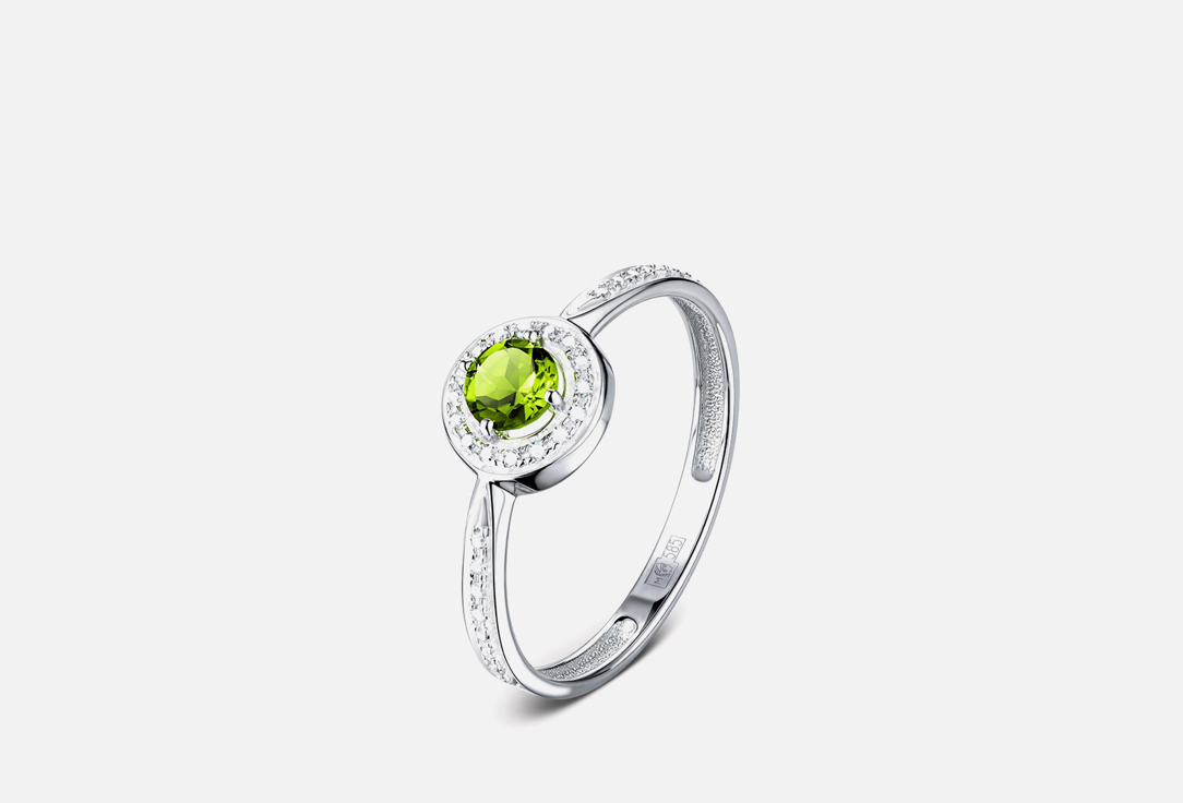 Изображение товара Золотое кольцо Alexandra Gr с бриллиантами и хризолитом 585 пробы для женщин