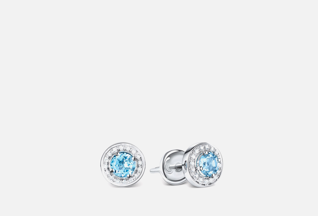 

Серьги золотые ALEXANDRA GR, Бриллиант и топаз 2 шт