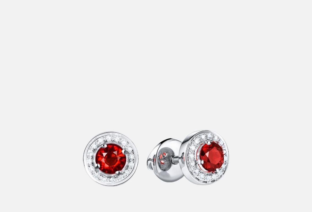 

Серьги золотые ALEXANDRA GR, Бриллиант и гранат 2 шт