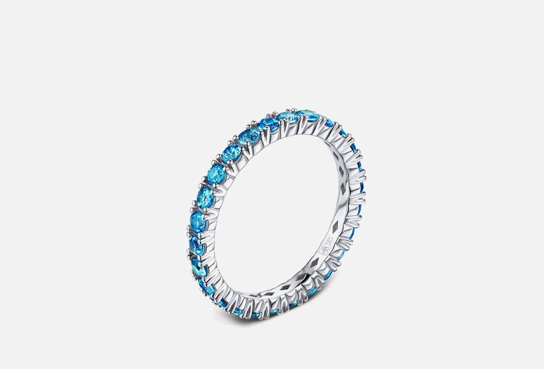 Изображение товара Золотое кольцо Alexandra Gr с топазом 16.0 размер белое золото 585 пробы