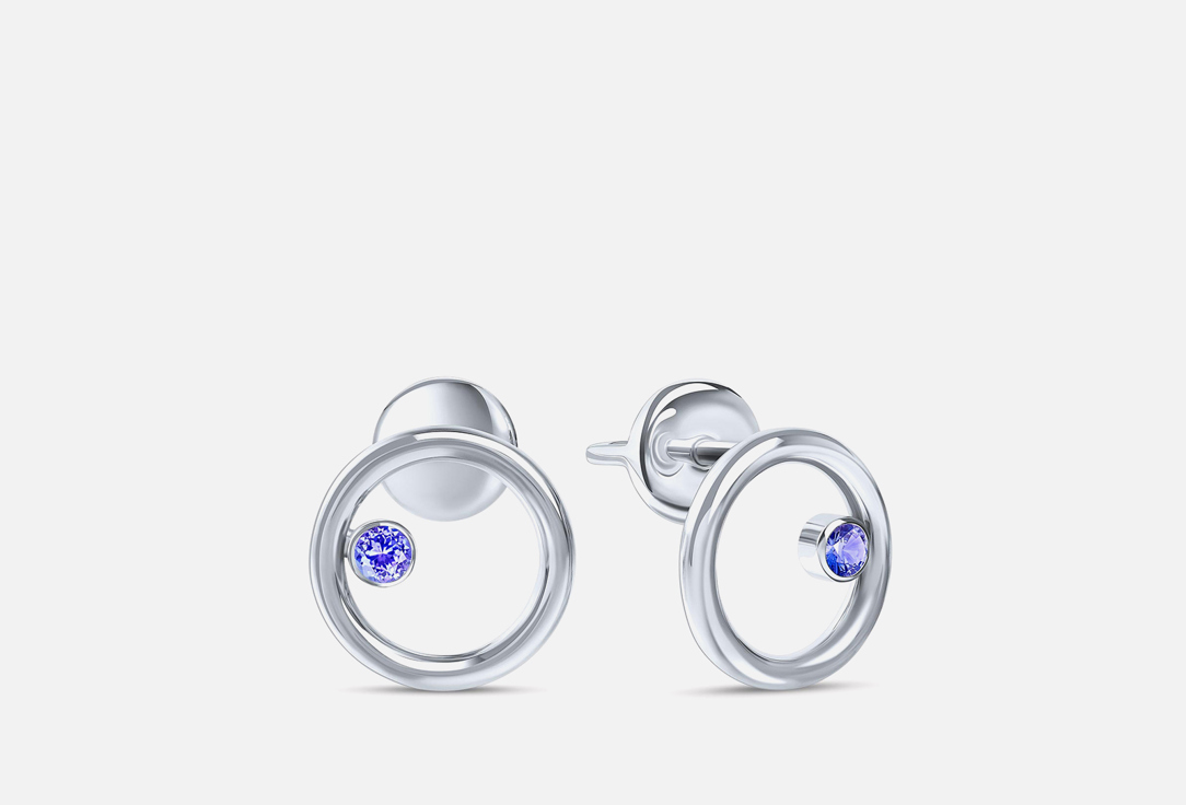 Изображение товара Золотые серьги Alexandra Gr с танзанитом белое золото 585 пробы