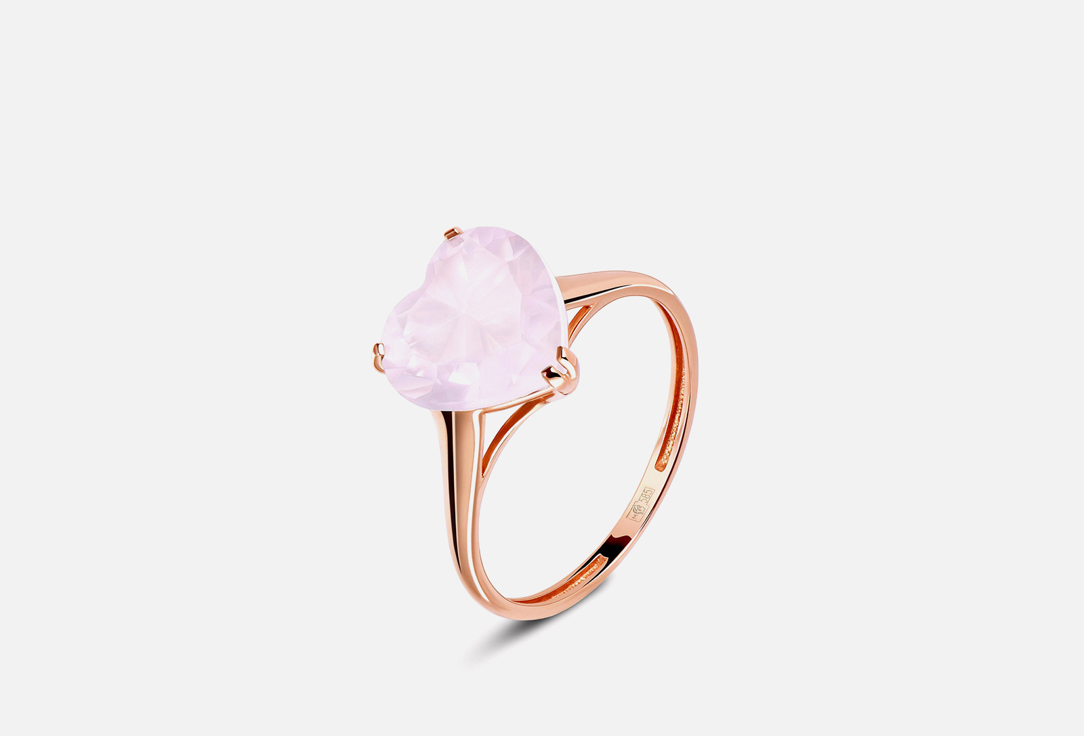 Изображение товара Золотое кольцо Alexandra Gr с розовым кварцем 585 пробы для женщин