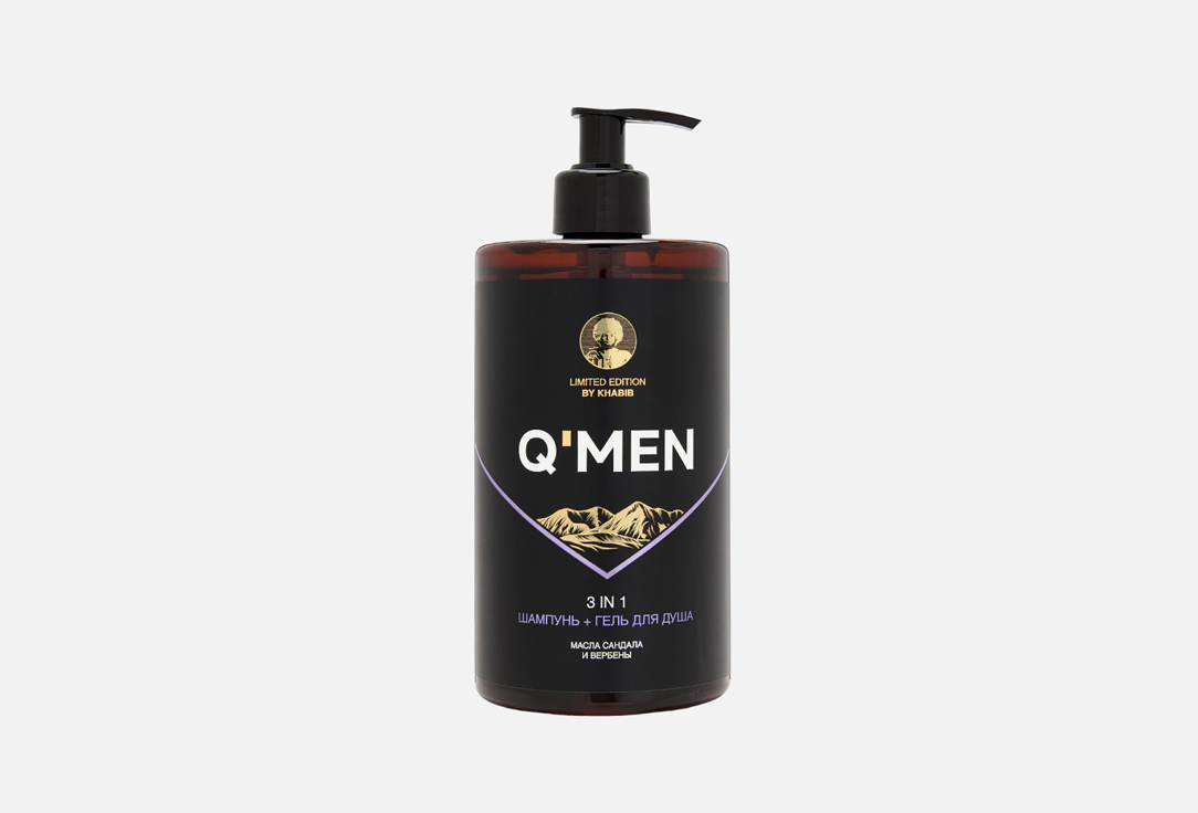 Изображение товара Многофункциональный шампунь гель для душа Qmen 3 в 1 для мужчин 640 мл