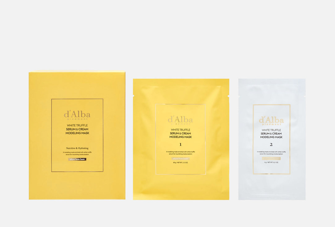 Изображение товара Альгинатная маска двойной формулы для лица d'Alba White Truffle Serum & Cream Modeling Mask