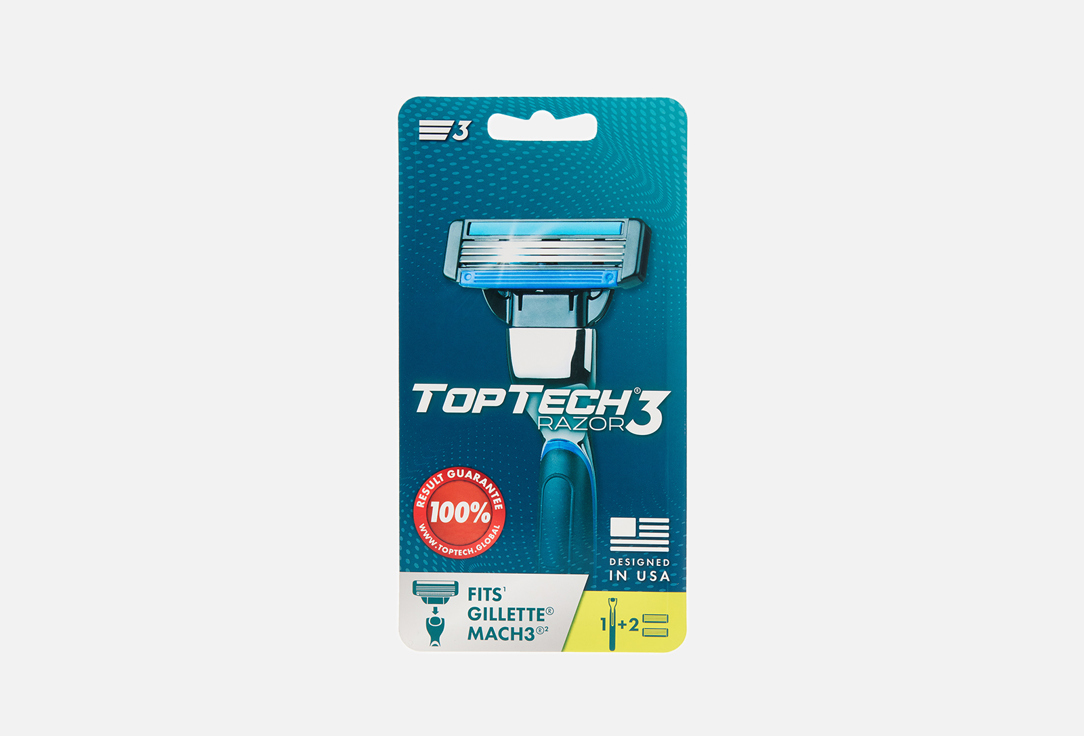 Изображение товара Бритвенный станок + 2 сменные кассеты TOPTECH Razor3