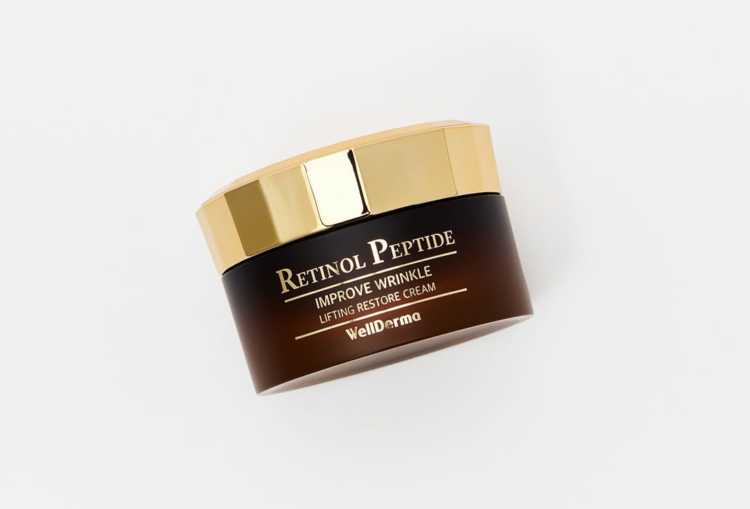 Восстанавливающий крем для лица с эффектом лифтинга WellDerma Peptide Retinol Improve Wrinkle Lifting Restore Cream 