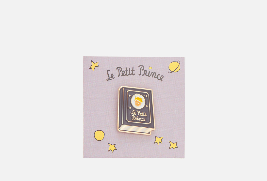 Изображение товара Эмалированный значок Маленький принц на легком креплении бабочка