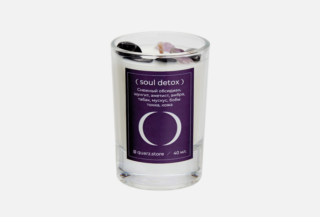 

Свеча QUARZ, Белый, SOUL DETOX mini with crystals 40 мл