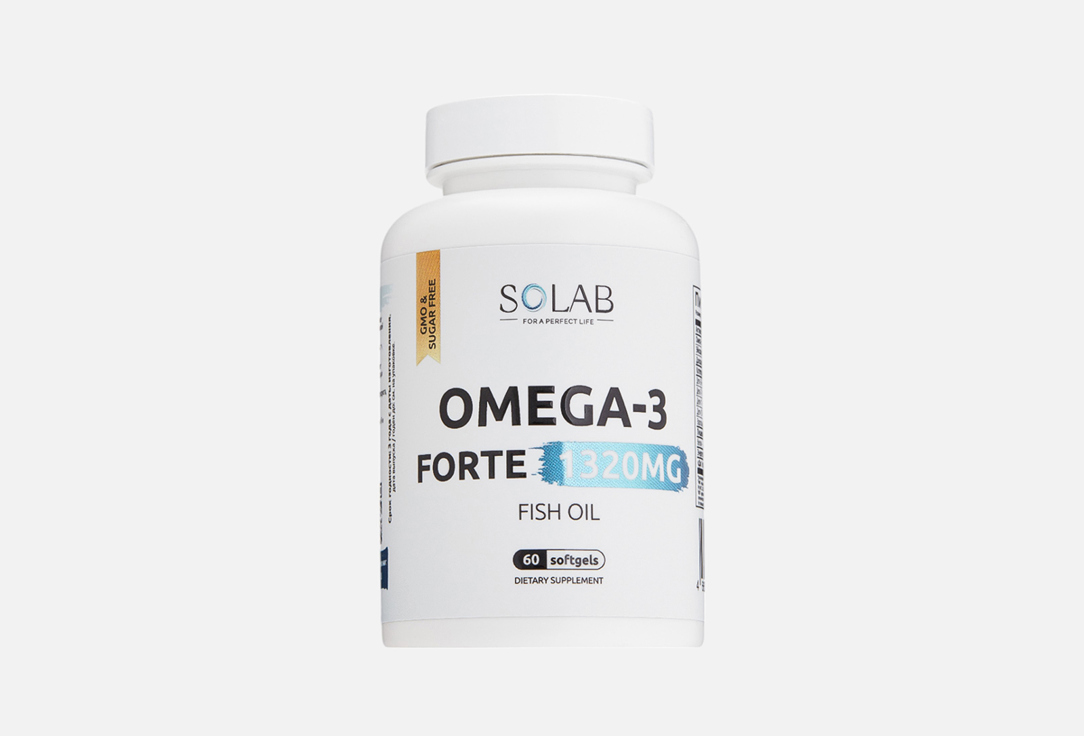 

Омега-3 SOLAB, Omega-3 Форте 1320 мг в капсулах 60 шт