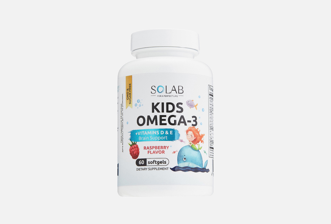 Изображение товара БАД для укрепления иммунитета Omega-3 Kids Витамины D и E капсулы для детей