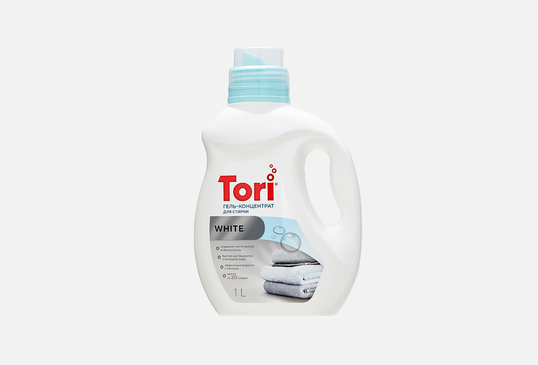 

Гель для стирки TORI, White 1 л