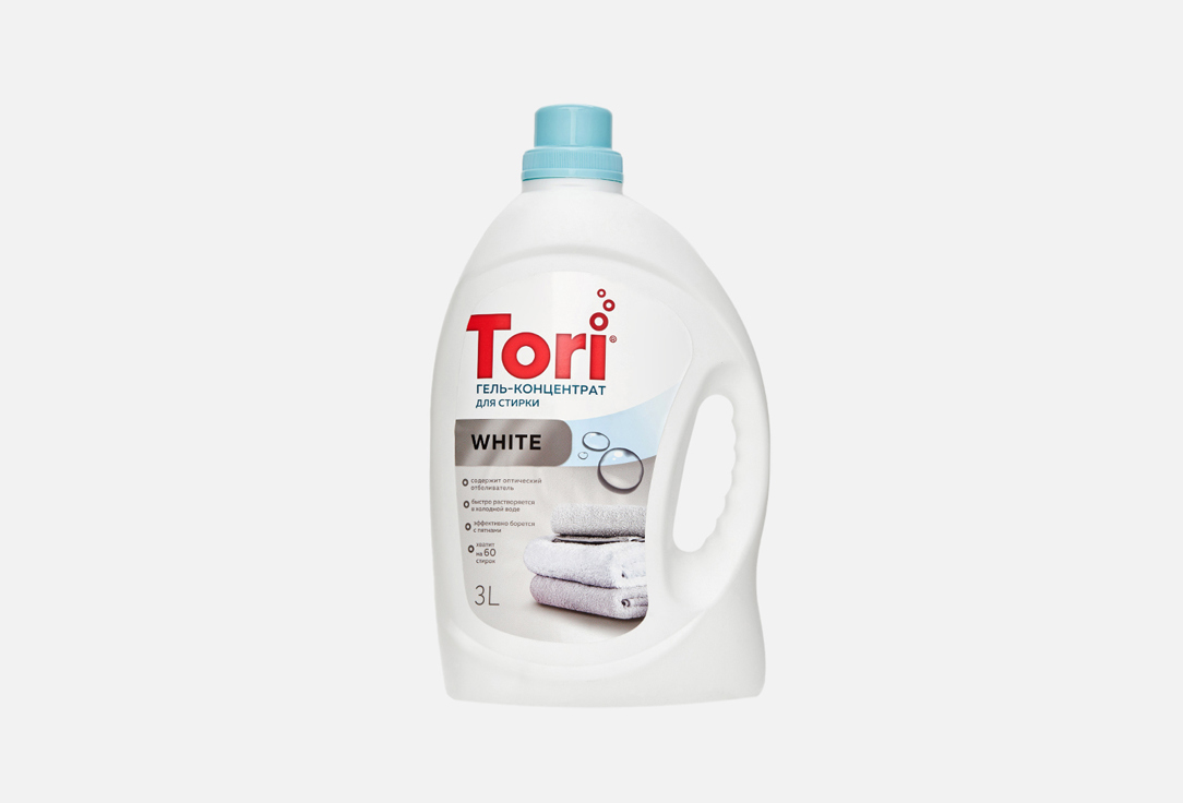 

Гель для стирки TORI, White 3 л