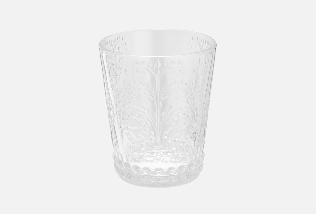 Изображение товара Подсвечник TANGSON стеклянный прозрачный Резной 8*8*9,2