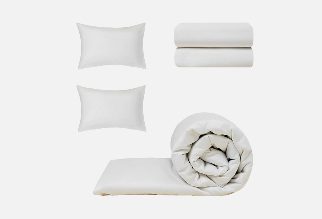 

Комплект постельного белья DIVNAYA IVA, Белый, Белый, с простыней, евро евро мл