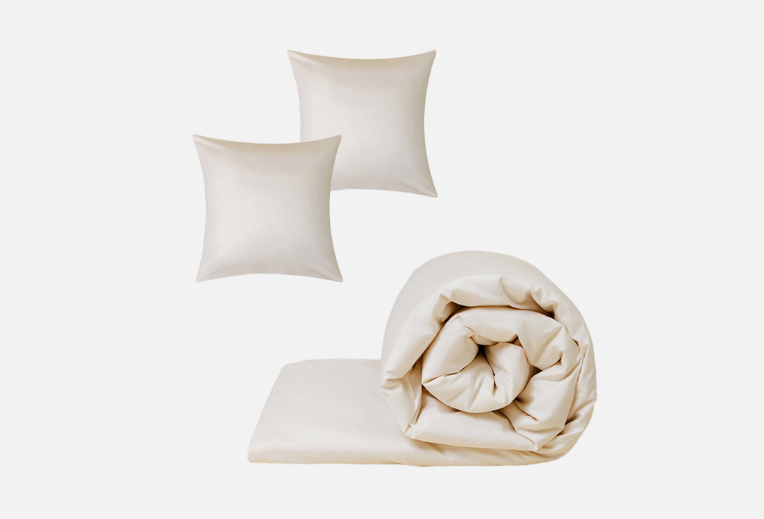 Изображение товара Комплект постельного белья Divnaya Iva айвори, с наволочкой 60х60, евро