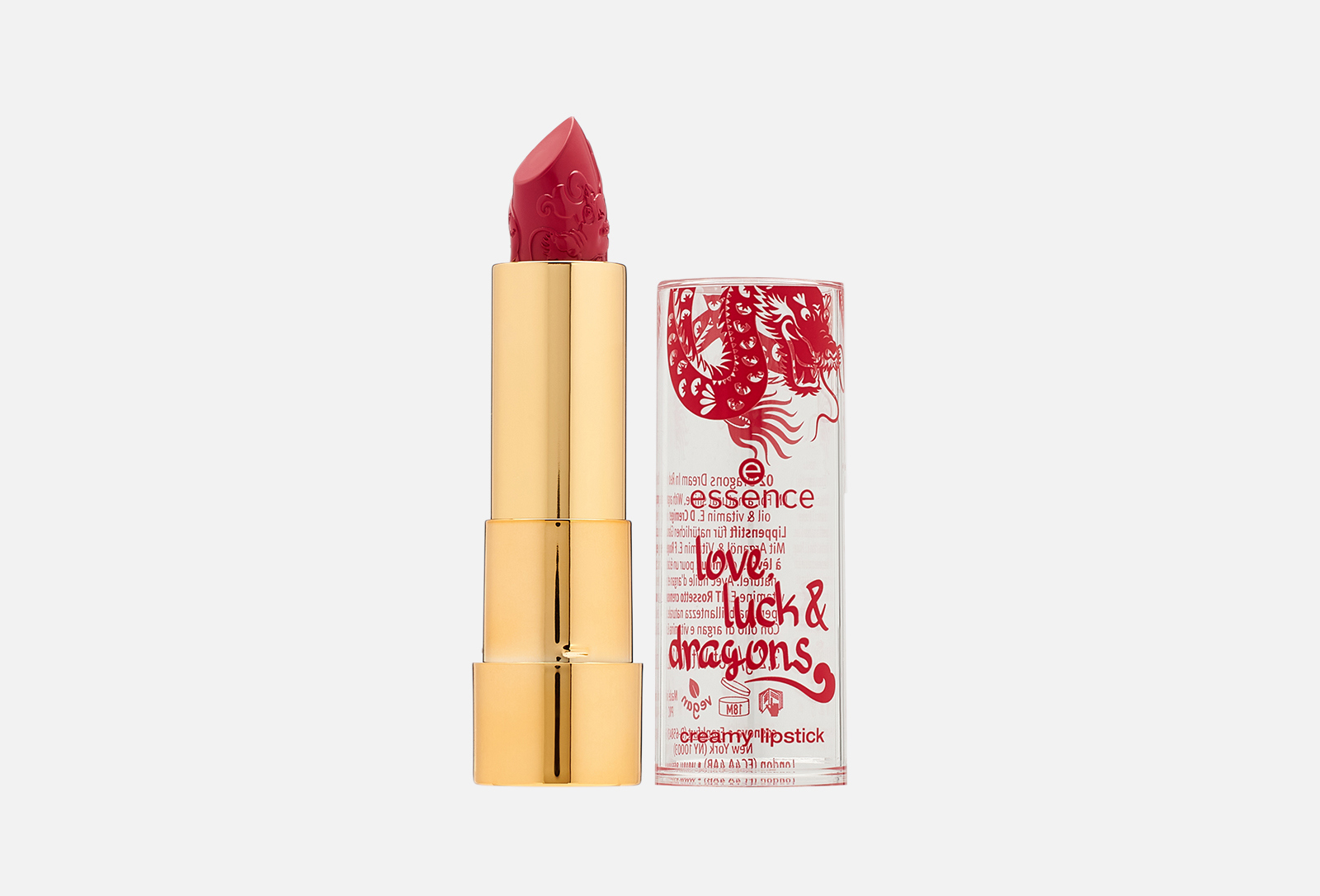 Essence Губная помада Love, luck & dragons creamy lipstick 01, Energy ...