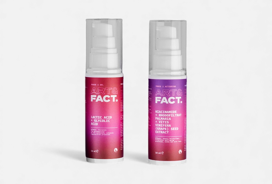 

Неинвазивная антивозрастная карбокситерапия для лица ART & FACT, Niacinamide 4% + Rhodofiltrat Palmaria1% 2 шт