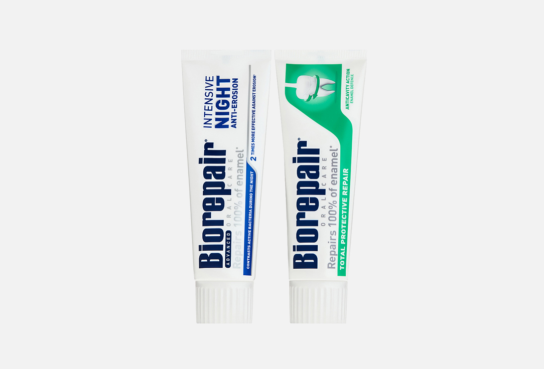 Изображение товара Набор зубных паст BIOREPAIR 24/7 Smile Protection для восстановления и чувствительных зубов