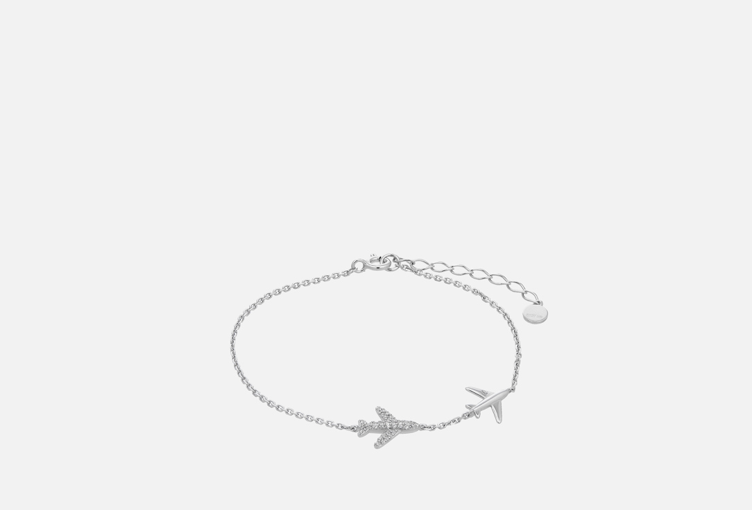 Изображение товара Серебряный браслет the Si Airplanes с фианитом и родиевым покрытием для женщин