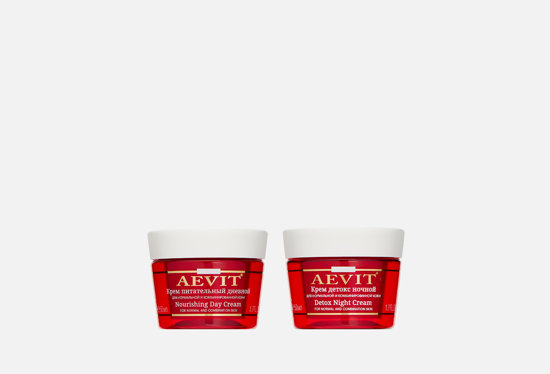 Изображение товара Подарочный набор AEVIT Детокс-уход для лица шеи и декольте 50мл х2 Витамины и водоросли