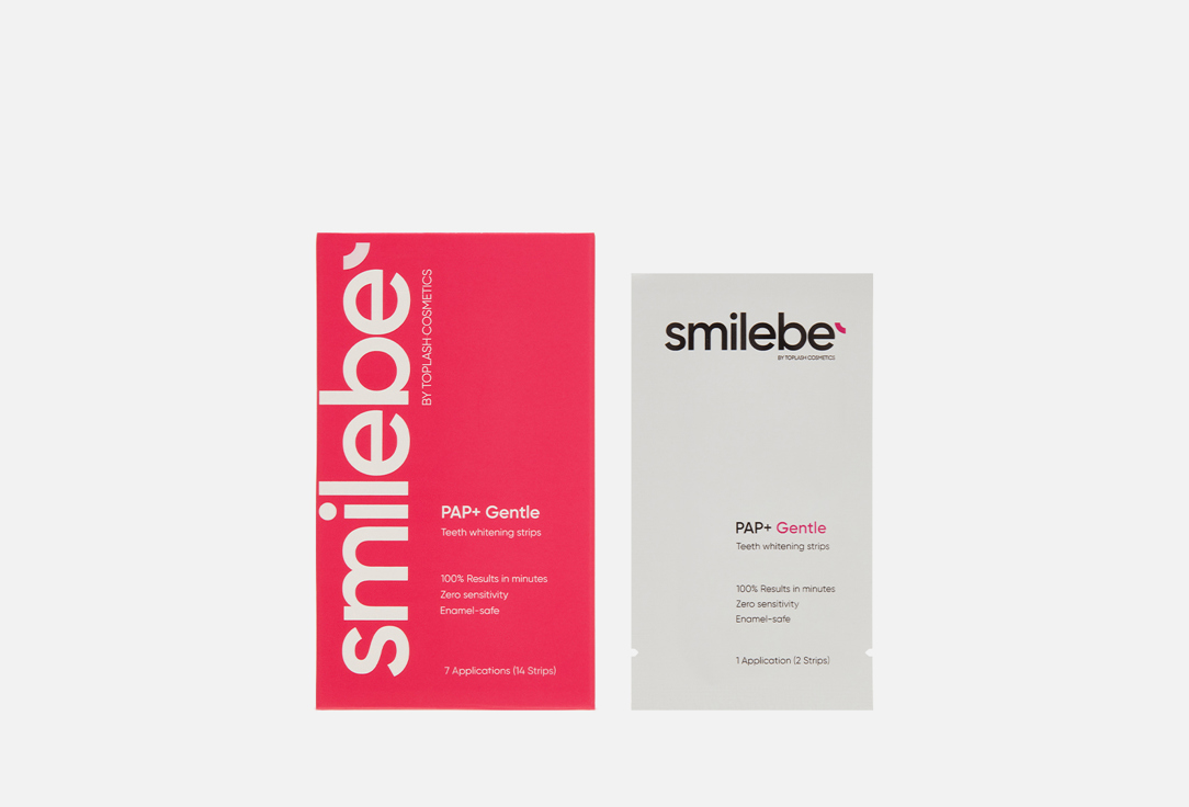 Отбеливающие полоски для зубов SMILEBE PAP+ Gentle 14 шт