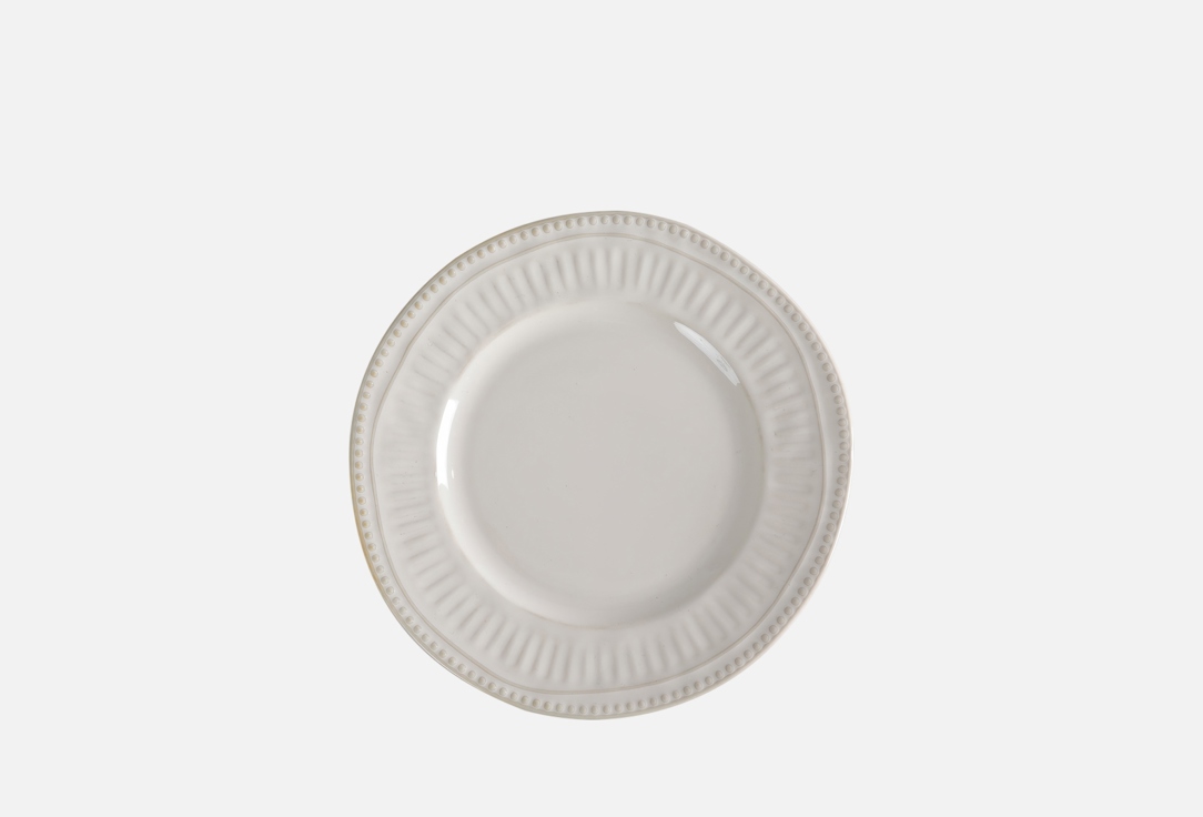 Изображение товара Десертная тарелка Two Eight Villa Beige 22 см фарфор, ручной рельефный дизайн