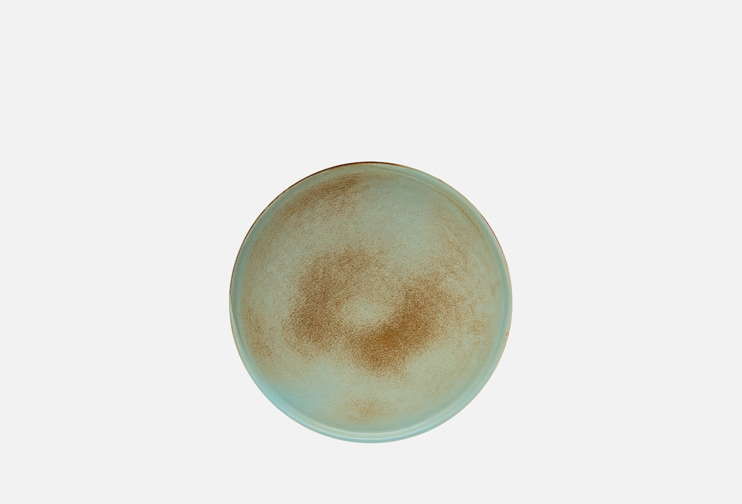 Изображение товара Обеденная круглая тарелка Two Eight Home Chef Shade 26.5 см фарфор коричнево-бирюзовая