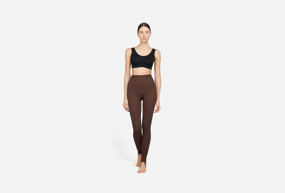 Изображение товара Легинсы со штрипками в рубчик Belle YOU Essentials эспрессо для женщин