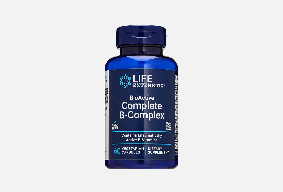 

Комплекс витаминов группы B LIFE EXTENSION, Тиамин 100 мг, витамин в6 100 мг, витамин в12 в капсулах 60 шт