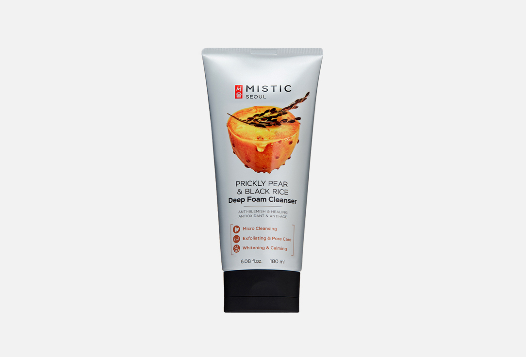 Глубокоочищающая пенка для умывания MISTIC RICKLY PEAR & BLACK RICE 180 мл