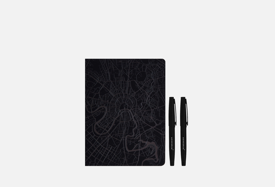 Изображение товара Блокнот с ручками Monogram Moscow 406, black dotted sheets
