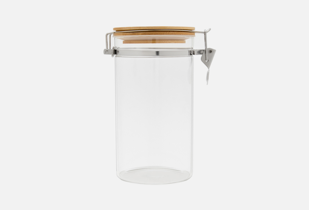 Изображение товара Банка для хранения Kimberly с деревянной крышкой и зажимом