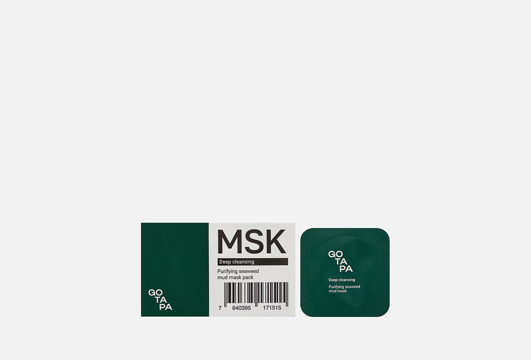 Изображение товара Глиняная маска с экстрактом водорослей Go Tapa Purifying seaweed mud mask pack