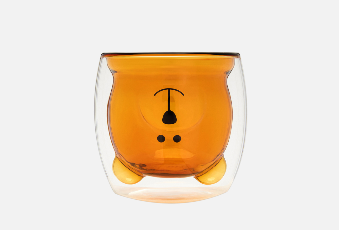 Изображение товара Стеклянный стакан Kimberly PREMIUM, с двойными стенками, Оранжевый мишка