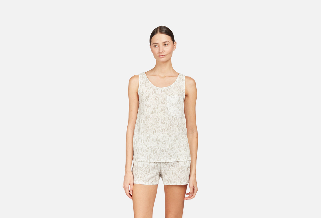 Изображение товара Пижама The.Nudest белая с топом и карманом для женщин