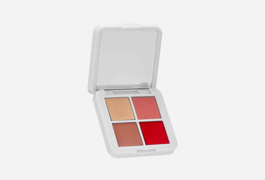 

Палетка кремовых тинтов для губ и щек RMS, Красный, Lip2Cheek Glow Quad Mini 2.4 г