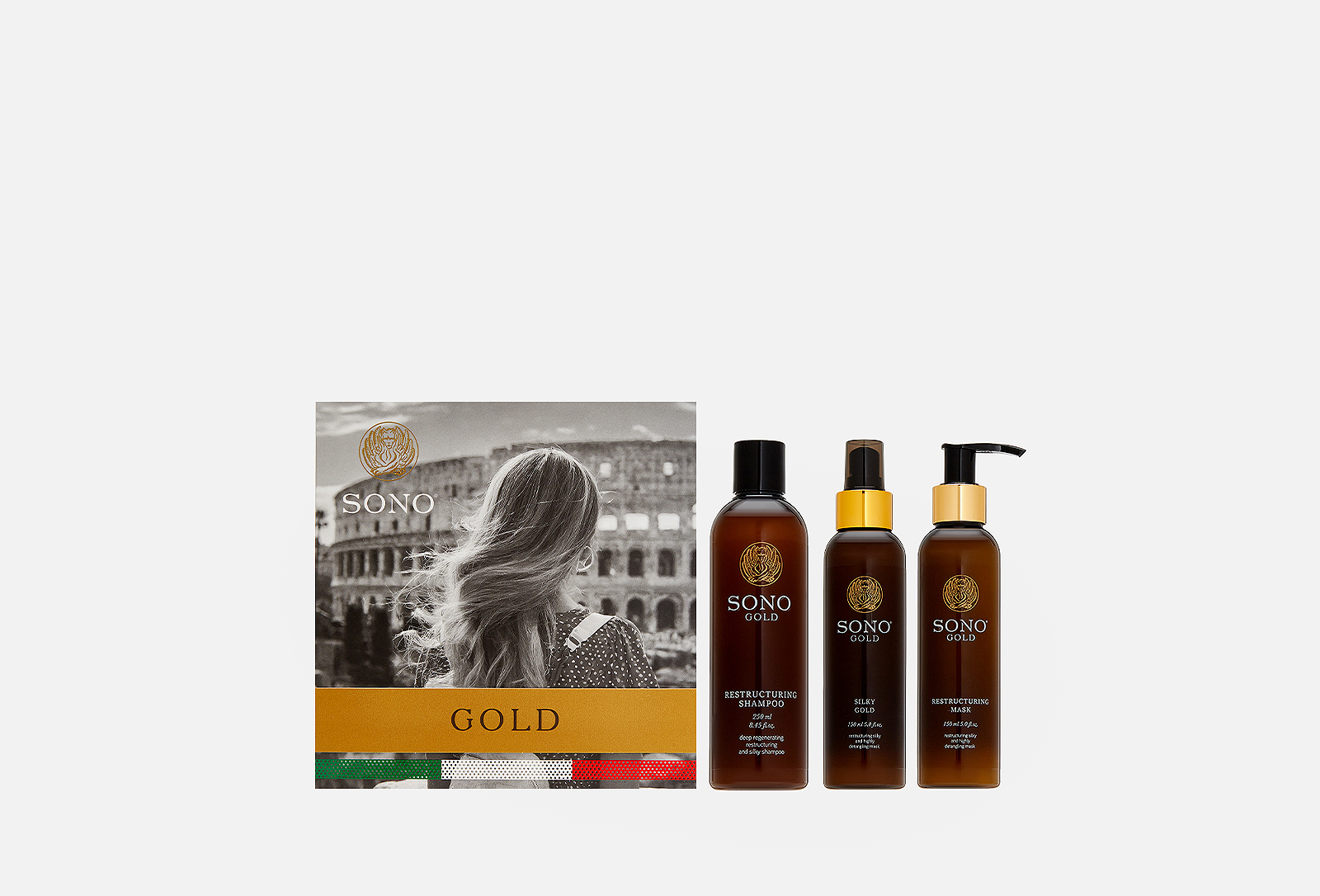 SONO Подарочный набор для ухода за волосами GOLD MASK 3 шт — купить в ...