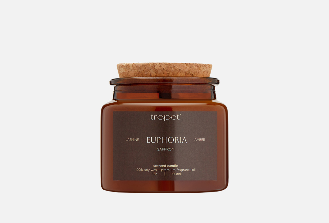 Изображение товара Ароматическая свеча Trepet Euphoria древесный амбровый аромат 100 мл