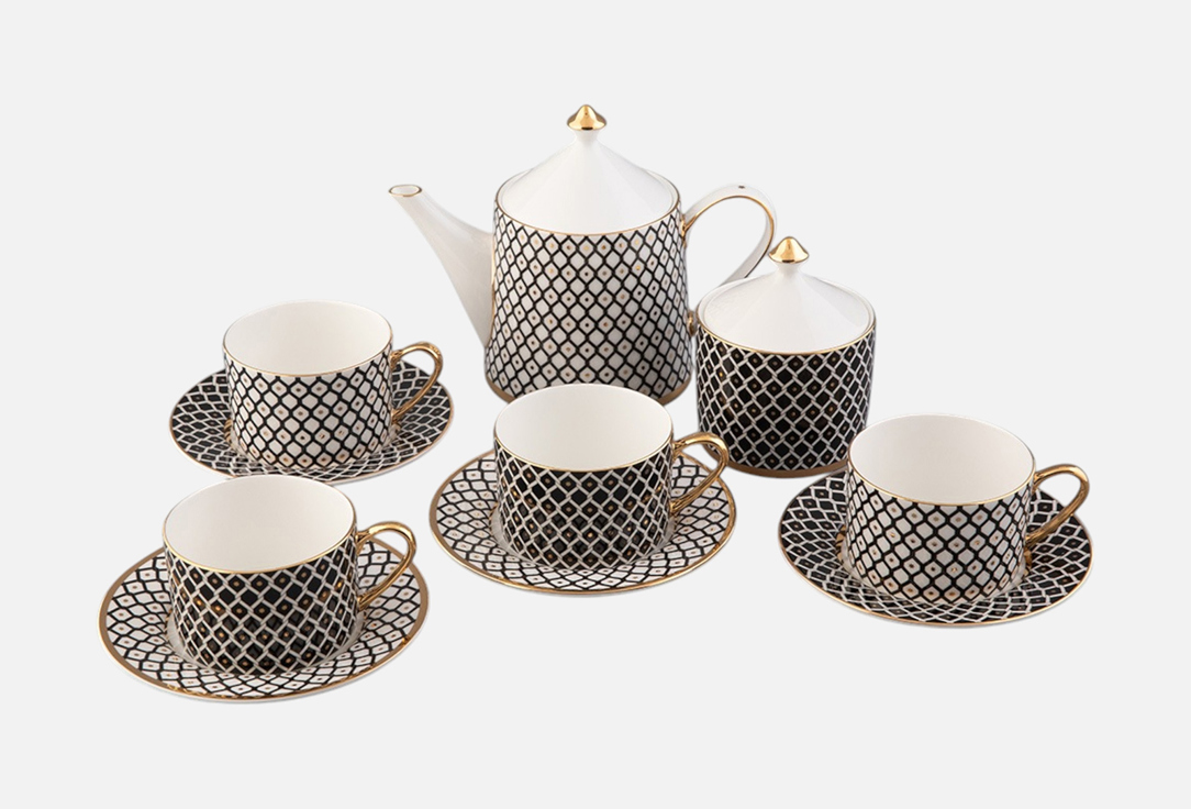 

СЕРВИЗ чайный ИМПЕРАТОРСКИЙ ФАРФОРОВЫЙ ЗАВОД, Принт, Идиллия Неро 10 шт