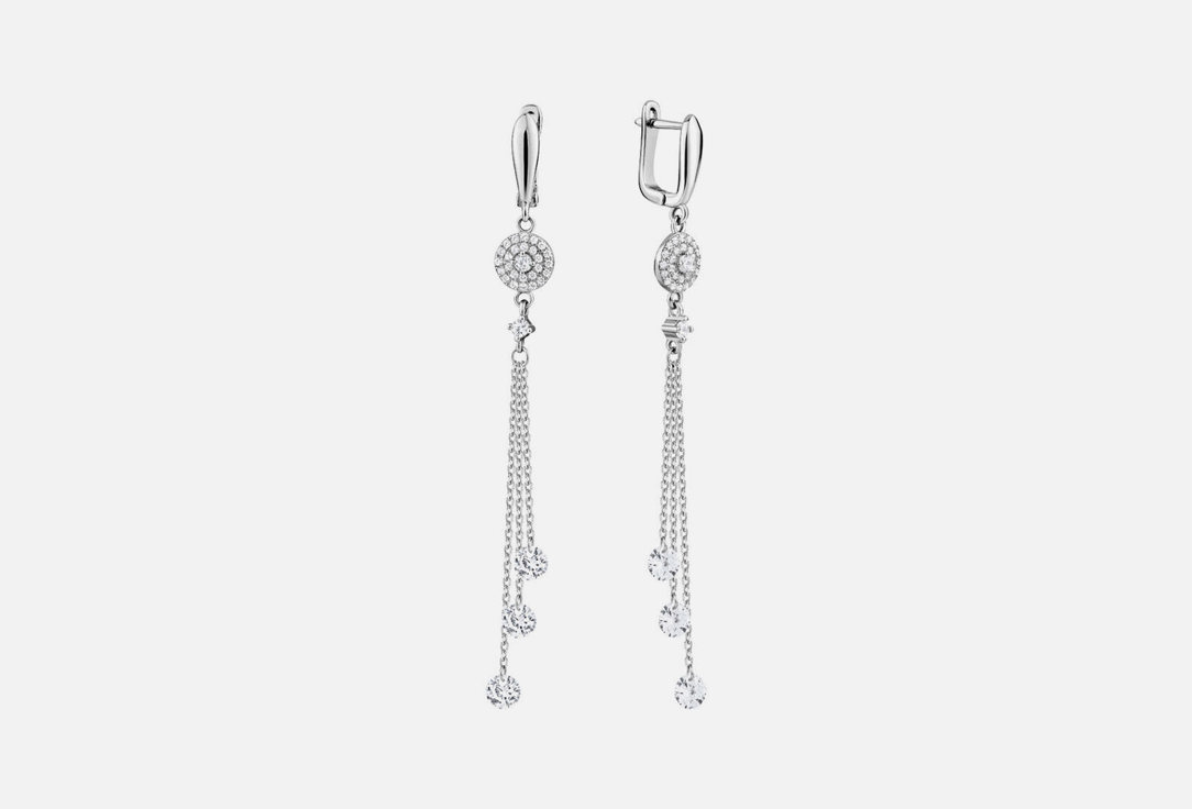 Изображение товара Серьги серебряные JUVEDEL с фианитами на английском замке