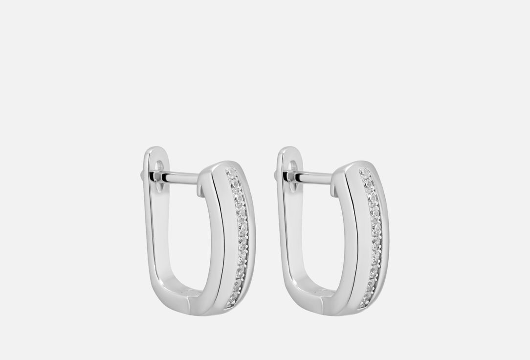 

Серьги серебряные JUVEDEL, С фианитами на английском замке 2 шт