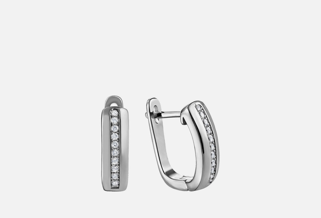 Изображение товара Серьги серебряные JUVEDEL с фианитами на английском замке