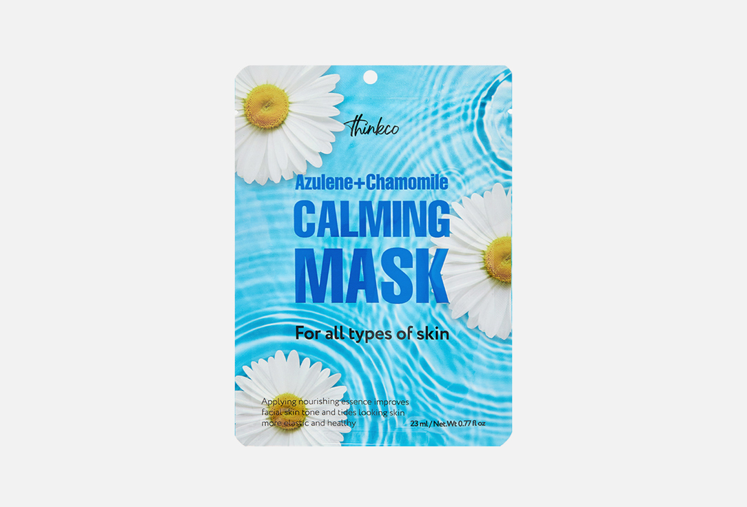 Тканевая маска для лица THINKCO Azulene + Chamomile Calming Mask Pack 1 шт