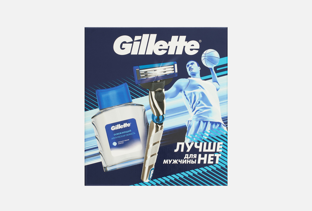 Изображение товара мужской подарочный набор по уходу за бородой Gillette MACH3 Turbo 3D