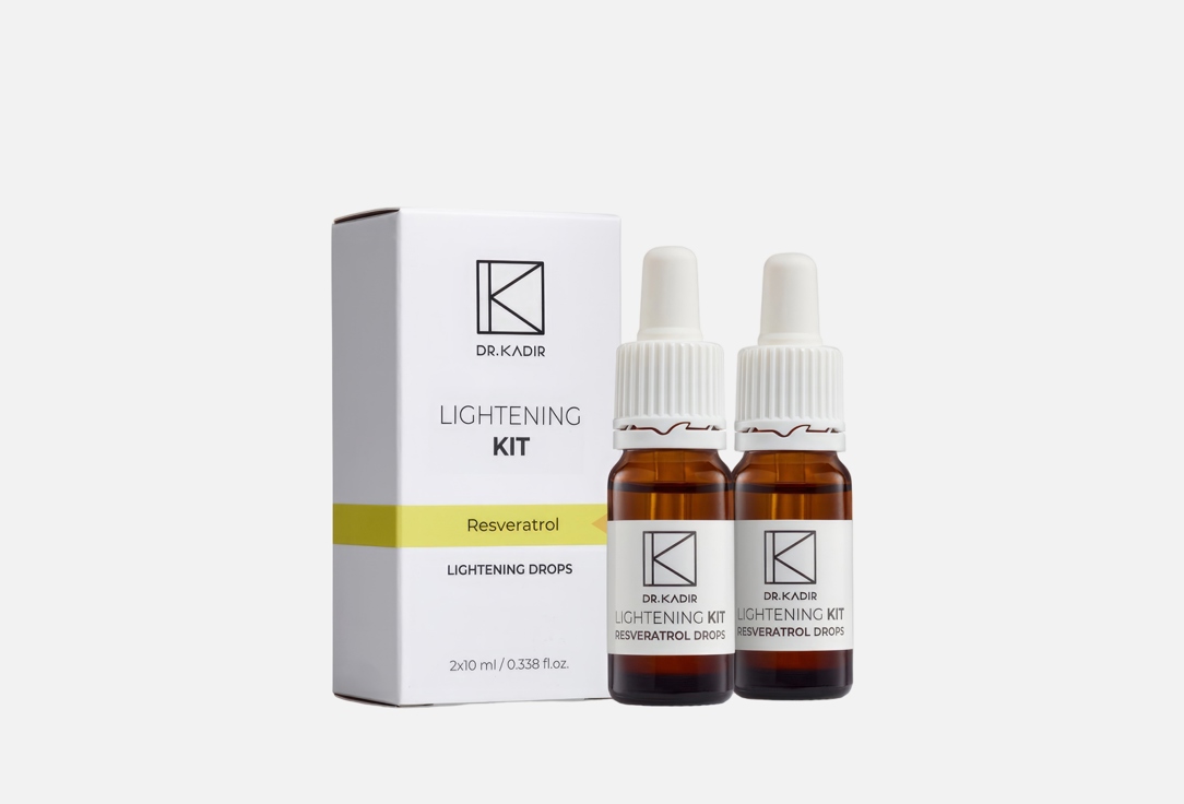 Изображение товара Сыворотка для лица Dr. Kadir Ligthening Kit Resveratrol Drops 2х10мл Израиль