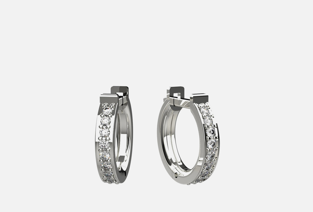 Изображение товара Серебряные серьги Sokolnikov Simple с фианитами 925 пробы для женщин