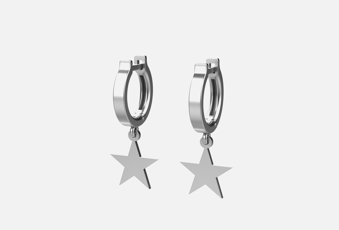 Изображение товара Серьги-подвесы звездочка из серебра 925 пробы Sokolnikov Star для женщин