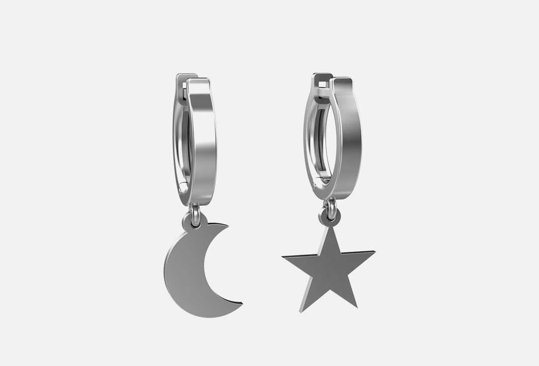 Изображение товара серьги-подвесы серебряные Sokolnikov Star and Moon