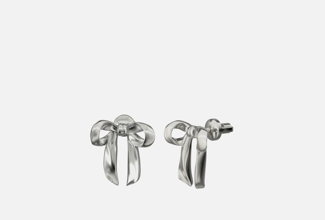 Изображение товара Серьги-пусеты серебряные Sokolnikov bow для женщин стильное украшение