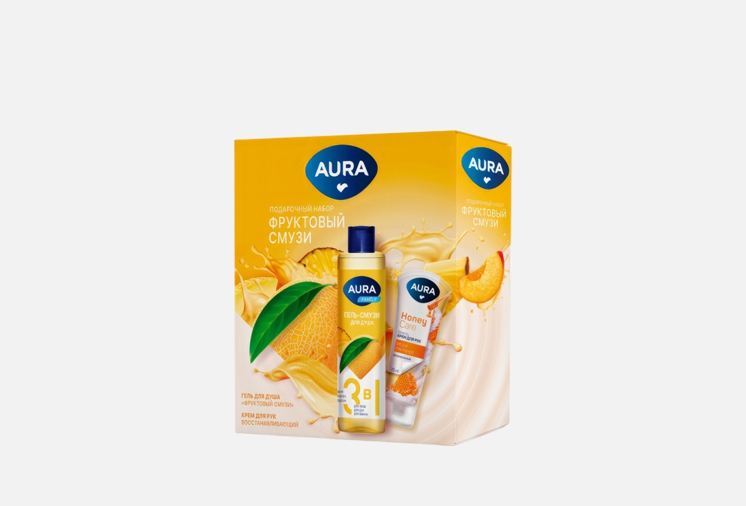

Подарочный набор для ухода за телом и руками AURA, Фруктовый смузи 2 шт